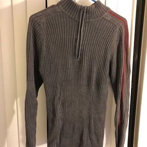 American Rag Quarter Zip Grey Sweater Size S Men's